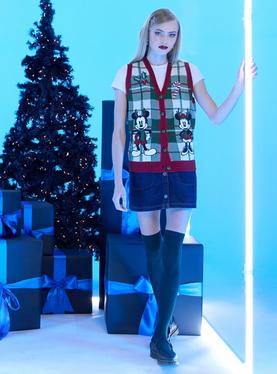 Her Universe Disney Mickey Mouse & Minnie Mouse Holiday Icons Sweater Vest, , hi-res